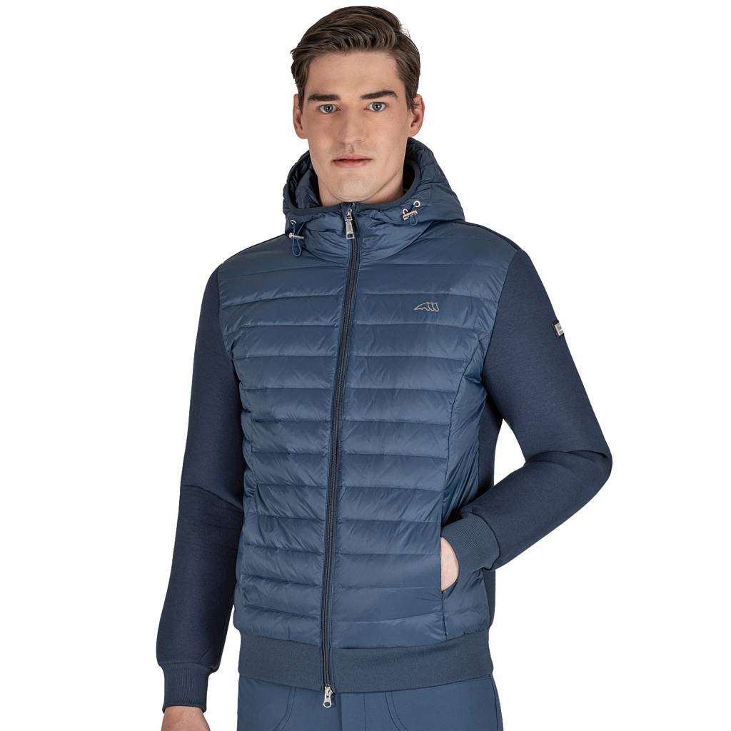 herren softshelljacke blau vorne