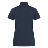 damen poloshirt blau hinten druck hazel hv polo