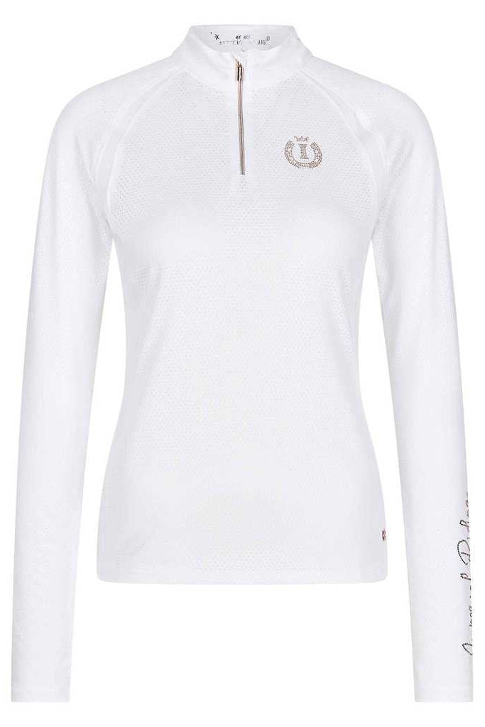damen trainingsshirt weiß vorne speed up imperial riding