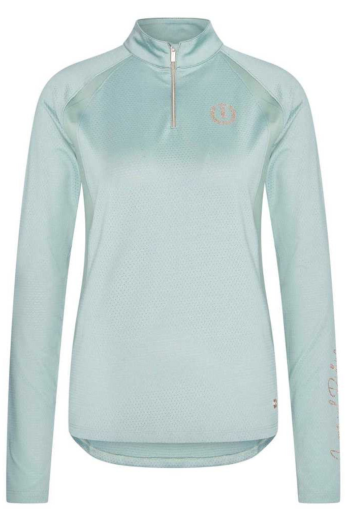 damen trainingsshirt tuerkis vorne speed up imperial riding