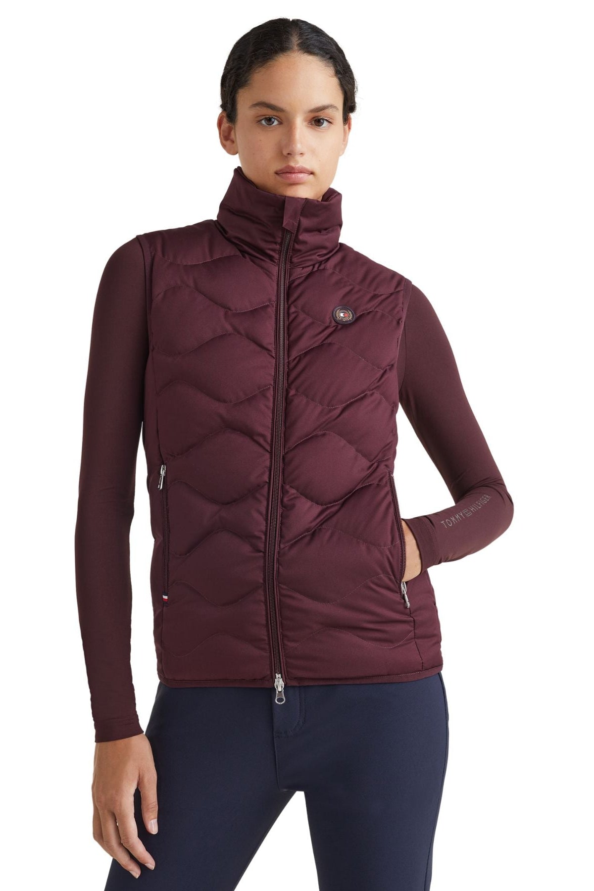 Tommy Hilfiger Equestrian Vest Deep Burgundy