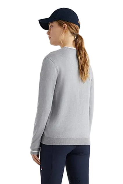 tommy hilfiger damen pullover grau hinten