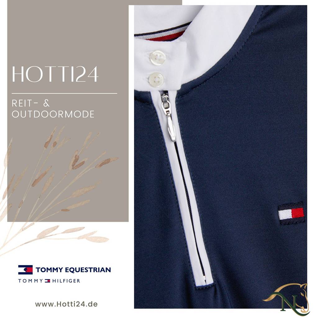 tommy hilfiger damen turniershirt blau detail