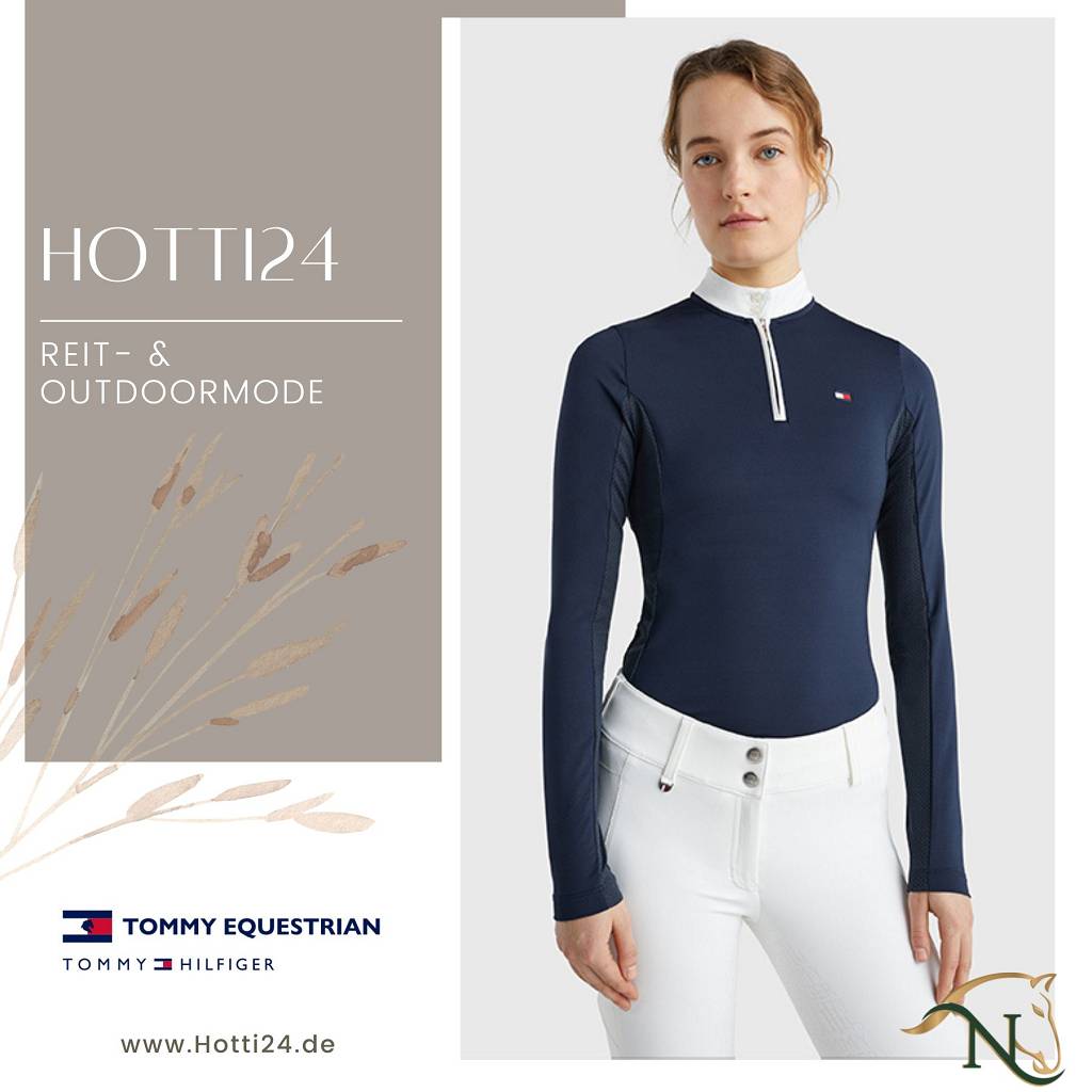 tommy hilfiger damen turniershirt blau frau