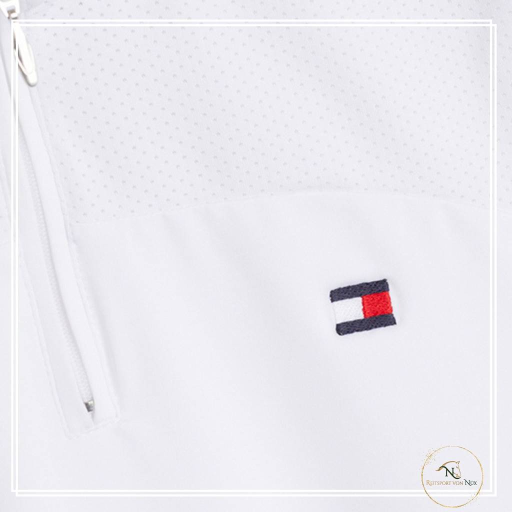 tommy hilfiger damen turniershirt weiss detail