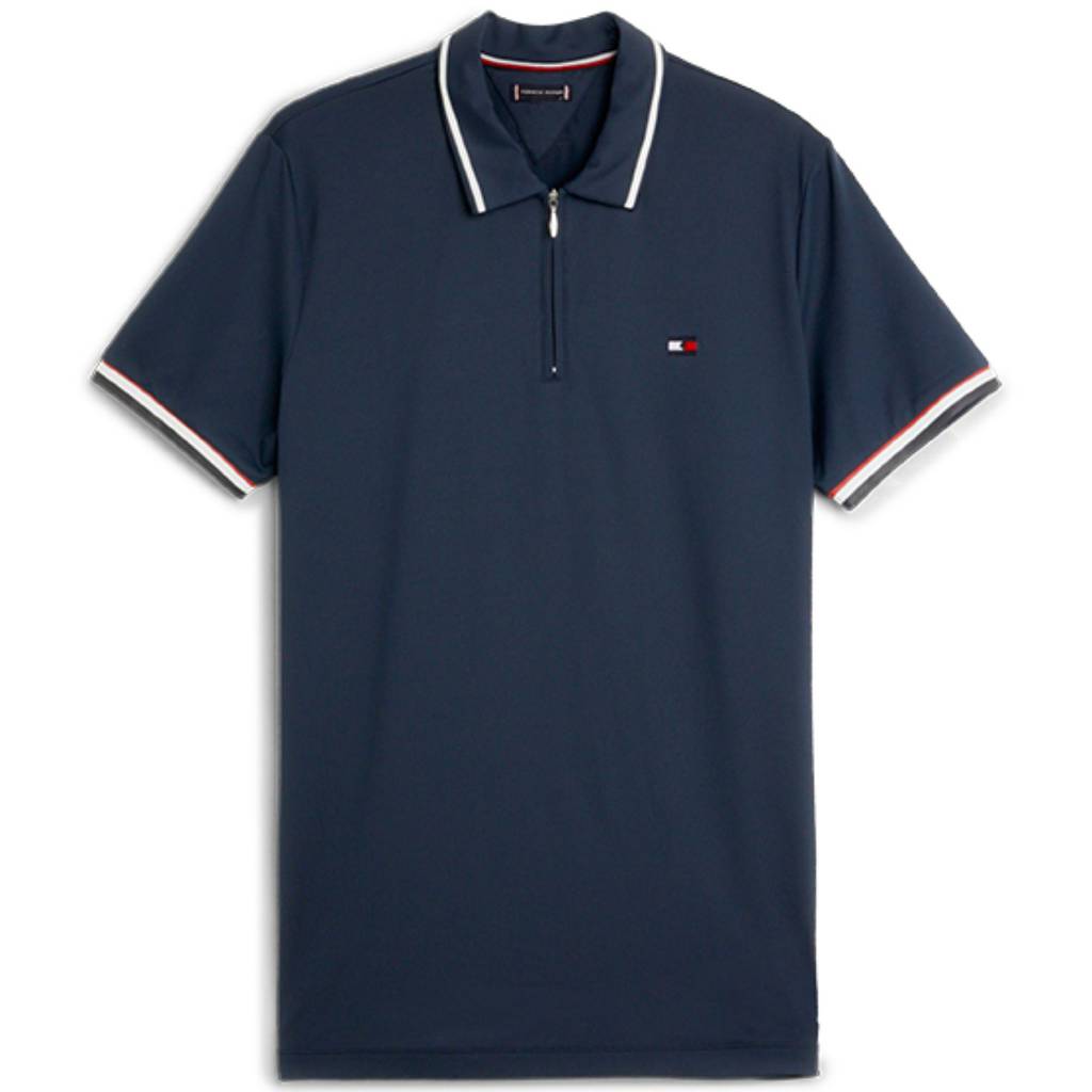 tommy hilfiger herren poloshirt performance blau 